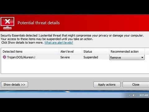 How do I remove Trojan:DOS/Alureon.K or Trojan:DOS/Alureon.J (Removal guide)