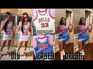 DIY| OVERSIZED JERSEY TO FITTED JERSEY DRESS | CLOTHING HACKS | TRENDY