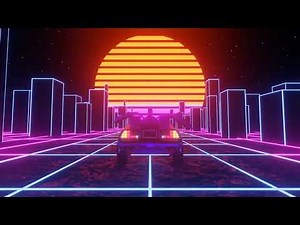 Delorean Synthwave Retro Type Beat Neon Moving Lights VJ Futuristic Loop Vaporwave Live Wallpaper