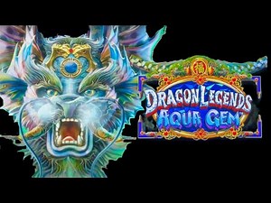 The Power Of Dragon Legends! Aqua Gem slot machine Bonus Rumble! #SLOTS #gambler