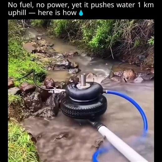 world statistics on Instagram: "7,500 liters of water moved uphill for 1 kilometer — without a single drop of fuel or unit of electricity. Sounds impossible? Think again. ⚙️ This ingenious system harnesses gravity and fluid pressure to push water uphill — no motors, no energy costs. By using clever engineering and the natural flow of water, it creates a self-sustaining cycle that works every day. 🌿 A perfect blend of physics and sustainability, it’s transforming rural water access and redefinin