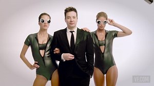 Jimmy Fallon Hits the Streets with Bikini-Clad Supermodels