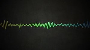 Illustration graphique en mouvement d'ondes sonores. Concept de musique, audio et volume animé comme une impulsion numérique.