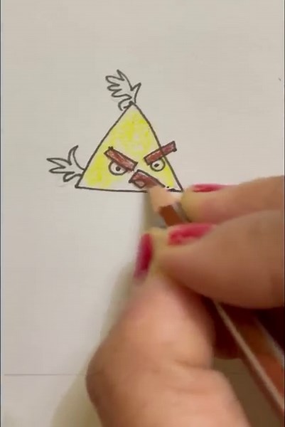 Angry Bird Doodle | Fun & Simple Cartoon Drawing