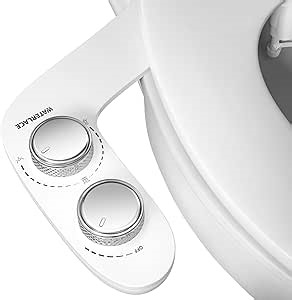 WATERLACE Bidet Attachment for Toilet Seat Water Pressure - Non Electric Bidets Self Cleaning Sprayer - Dual Nozzle Bidet Attachments Toilets Spray - Adjustable Bidets Wash Butt Cleaner for Bathroom