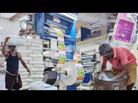 How to Make Packing Cover Manufacturing in Biggest Factory | Poly Bag Making | Manufacturing