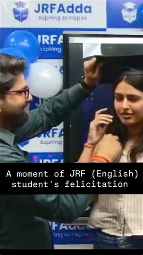a moment of JRF English student's felicitation at jrf adda join us for Descriptive Paper