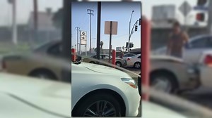 Driver filmed repeatedly rear-ending car in Los Angeles