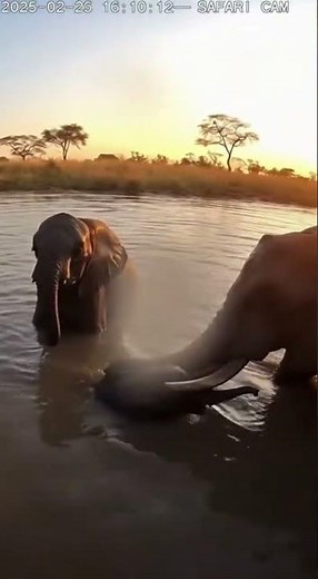 What Happens When Elephants Play in Water?