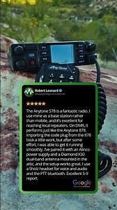 "The Anytone 578 is a fantastic radio and it’s excellent for reaching local repeaters." #testimonial
