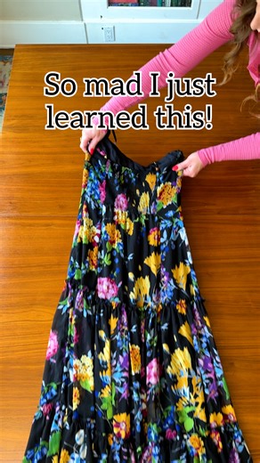 How to hang an extra long dress to fit in a closet! 💁‍♀️ #wardrobe #dresses #clothing | Jeff & Lauren
