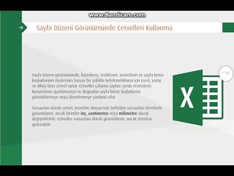 80)EXCELDE CETVEL KULLANMA