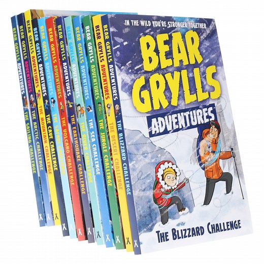 Bear Grylls The Complete Adventures Collection 12 Books Set - Ages 7  - Paperback