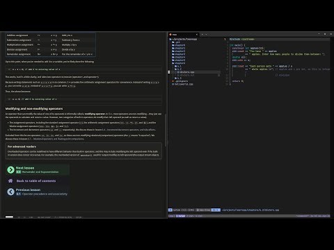 vim asmr | learning C++ from scratch | learncpp.com