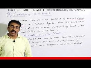 Introduction to Joint Product and By Product | Cost Accounting | Mathur Sir Classes