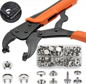Heavy Duty Snap Fastener Kit, Adjustable Snap Setter Tool with 40 Sets Metal Snaps, Installation Tool for Boat Covers, Canvas, Tarps - Walmart.com