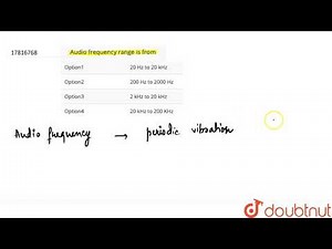 Audio frequency range is from