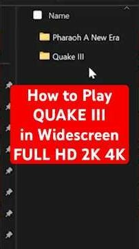 How to Play Quake 3 in HD 2K 4K Widescreen Resolutions on Windows 11 #retrogaming