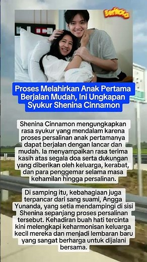 Proses Melahirkan Anak Pertama Berjalan Mudah, Ini Ungkapan Syukur Shenina Cinnamon
