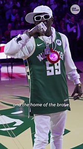 Rapper Flavor Flav belts out unique performance of the national anthem