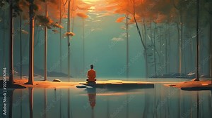 A motion graphic animation featuring inspiring quotes about positive psychology interventions and their impact on mental health, accompanied by calming Psychology art concept Stock Video