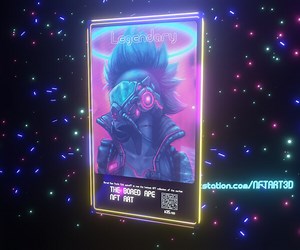 ArtStation - 3D Animated Card Blender Template .blend File NFT Style with Floating Particles | Resources