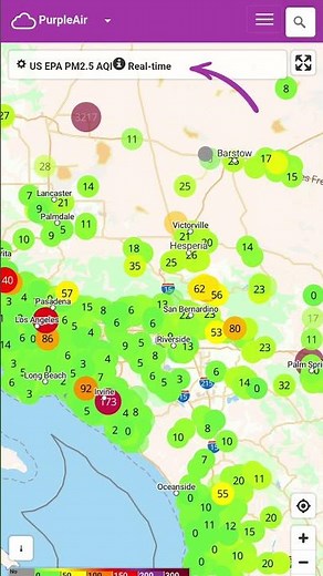 How to use an air quality map