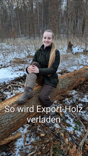 Beatrice Jäger on Instagram: "Wie wird Export Holz verladen? . How is timber for export loaded? . #forstwirtschaft #holzernte #holzabfuhr #rundholz #försterin"