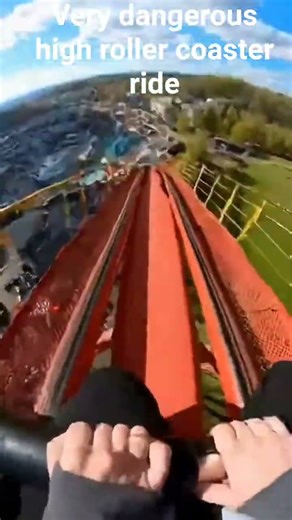 Very Dangerous High Roller Coaster Ride #ExtremeCoaster #HighThrillRide #AdrenalineRush #ViralShorts