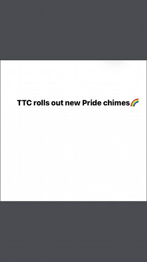 The TTC rolls out its new Pride chimes! 🌈 https://nowtoronto.com/news/ttc-riders-graced-with-new-alert-chimes-for-pride-month/ | Now Toronto