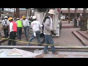 Pervious concrete construction and demonstration