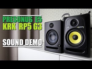 KRK Rokit 5 RP5G3 vs Presonus E5 || Sound Demo w/ Bass Test
