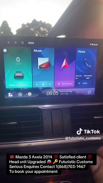 🇹🇹 Mazda 3 2014 head unit upgraded 💯 Satisfied client 💯 🚘 🔑 Futuristic Customs Serious Enquires Contact 1(868)703-1467 To book your appointment with us