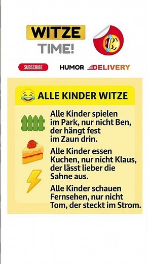 😂👶 Alle Kinder Witze – Lachgarantie für Groß & Klein! 🎂⚡🤣 #Kinderwitze #HumorShorts