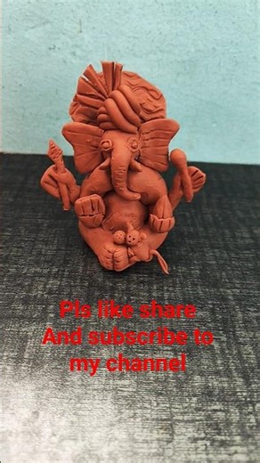 ganapati making with clay #ganapati idol#clayart #youtybeshorts#cute clay ganapati # small ganapati
