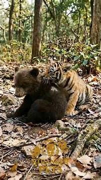 The Miracle of a Tiger Mother Saving a Bear Cub Attacked by Wolves