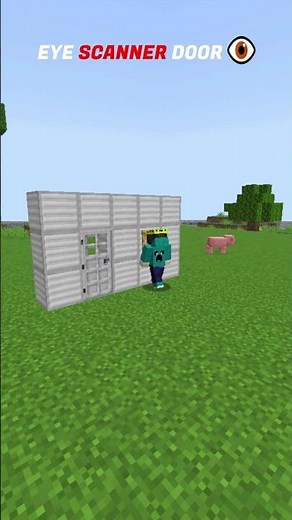 Secret Eye Scanner Door in Minecraft 👁️🔒 #shorts