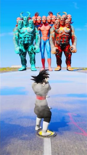 Random Superheroes VS Giant Ice Titan Brothers & Giant Spiderman #gta #shorts