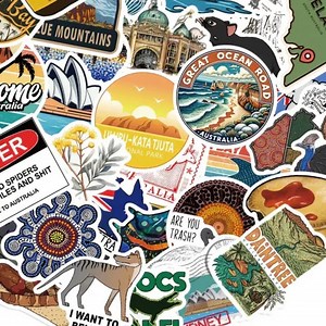 Australian-themed Vinyl Stickers: Aussie Landmarks, Animals - 50pcs - Etsy Australia