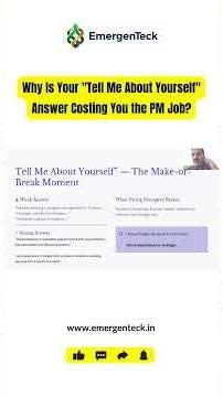 Why Is Your "Tell Me About Yourself" Answer Costing You the PM Job?