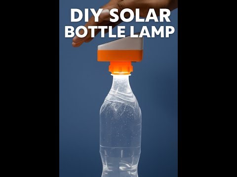 DIY Solar Bottle Lamp | Simple School Project Using Plastic Bottle and Solar Panel | Tutorial