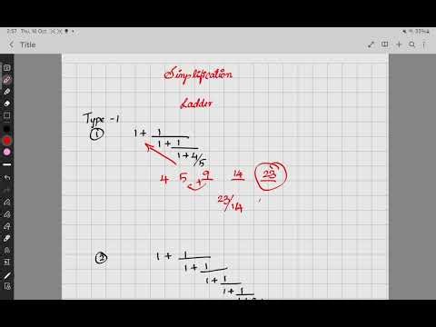 Simplification :ladder sum