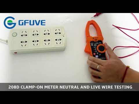 Clamp on meter with zero line testing