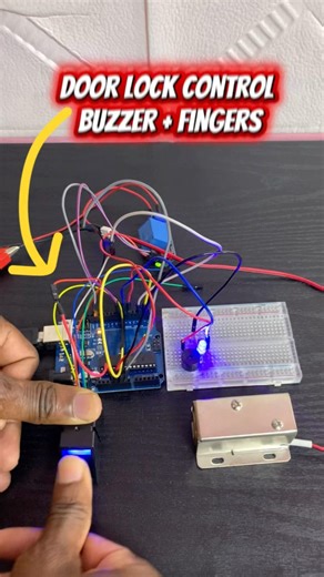 Arduino & AS608 Fingerprint Scanner module tocontrol a 12V Door Lock control