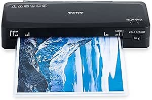 TIANSE Laminator Machine, A4 Thermal Laminator, Hot & Cold System for Professional Finish, Use for Home, Office, School