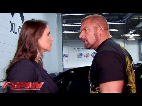Raw - After arguing with Stephanie McMahon, Triple H leaves the arena and vows to face Curtis Axel