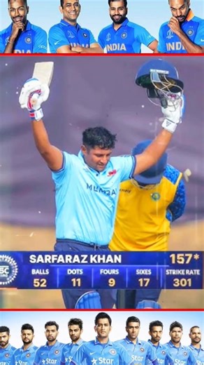 Sarfraz Khan has created a stir in the Vijay Hazare Trophy.🥵 #sarfrazkhan #csk #VijayHazareTrophy