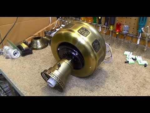 52" Antique Brass AC-852 Emperor Ceiling Fan Restoration | Part 1; Realigning the Housing