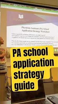 PA school application strategy guide