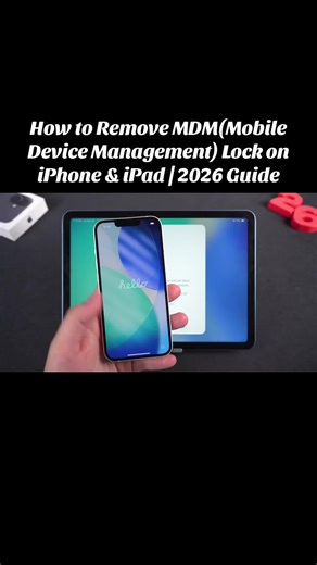 How to Remove MDM(Mobile Device Management) Lock on iPhone & iPad | 2026 Guide. #ipad #iphoneunlock #iphone #ipadunlock #2026